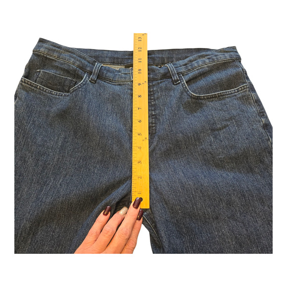 Christine Alexander Bootcut Jeans Womens Size 12 Blue Stretch Dark Wash Casual - Picture 10 of 12